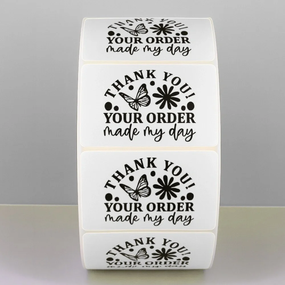 Thank you your order made my day | Cute Small Business Packaging Labels - Picture 1 of 11